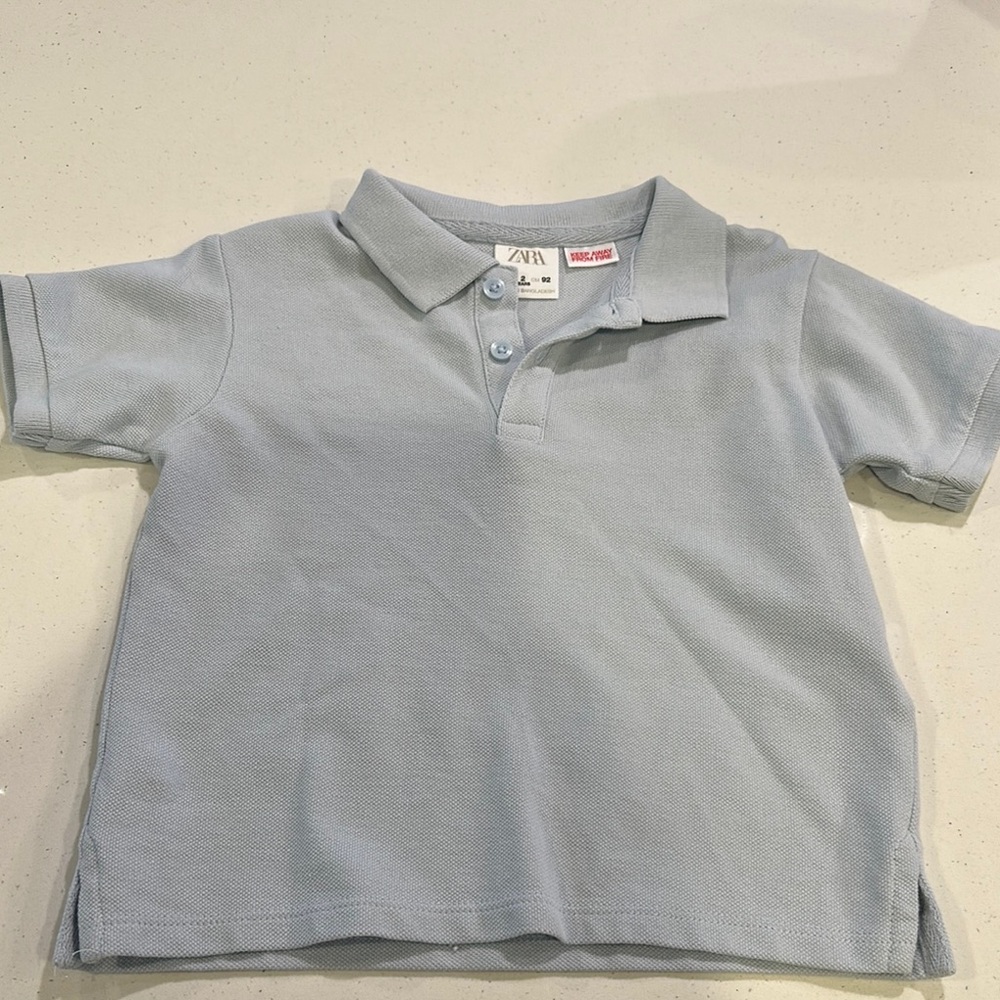 Zara Kids Light Blue Polo Shirt